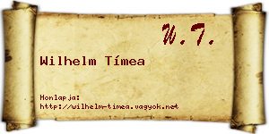 Wilhelm Tímea névjegykártya